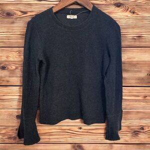 Madewell Ribbed Knit Sweater – charcoal – Size Medium